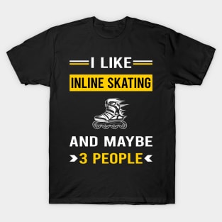 3 People Inline Skating Skate Skater T-Shirt